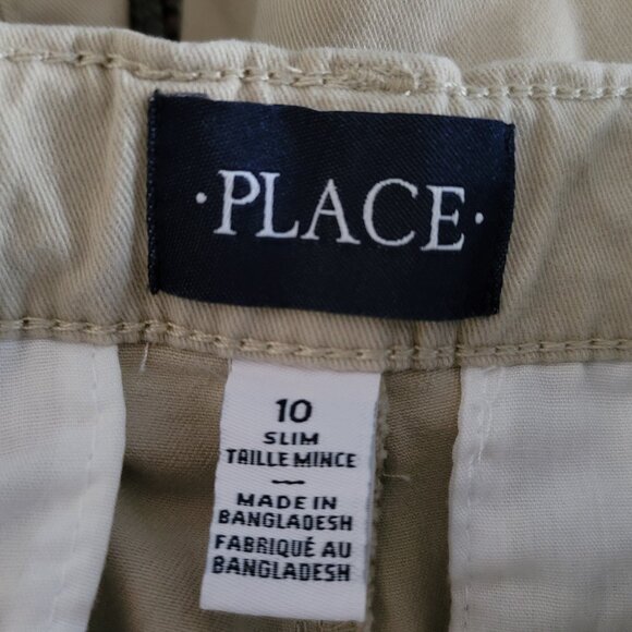 Boy's Place Khaki Uniform Shorts size 10 with Adjustable waist - Picture 3 of 10